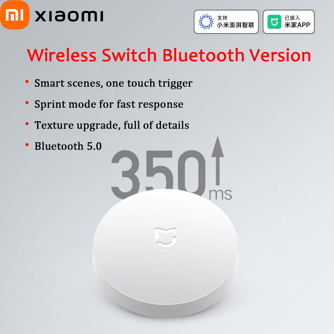 Smart Home Zestaw - Xiaomi ワイヤレススイッチ Bluetoothバージョン スマートリモートコントロールスイッチ BT5.0 MESH