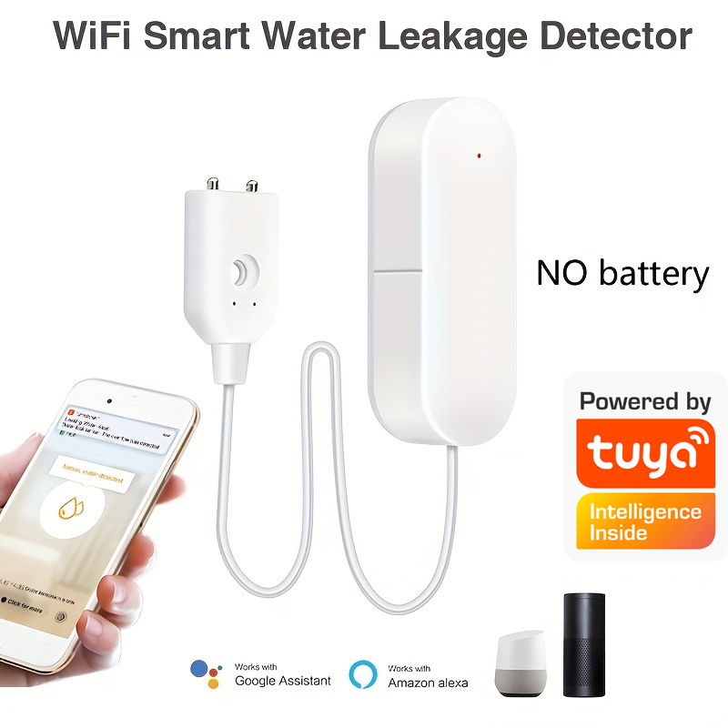 Wifi Water Leak Detector - WiFi水位センサー漏れ検知器、tuyaスマートウォーターアラートオーバーフロー警報セキュリティシステム対応