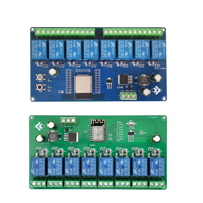 Smart Home Esp8266 - Wi-Fiリレーモジュール8266/esp32,DC 5v/7-28v,8チャンネル,リレーモジュールEsp-12F/ESP32-WROOM
