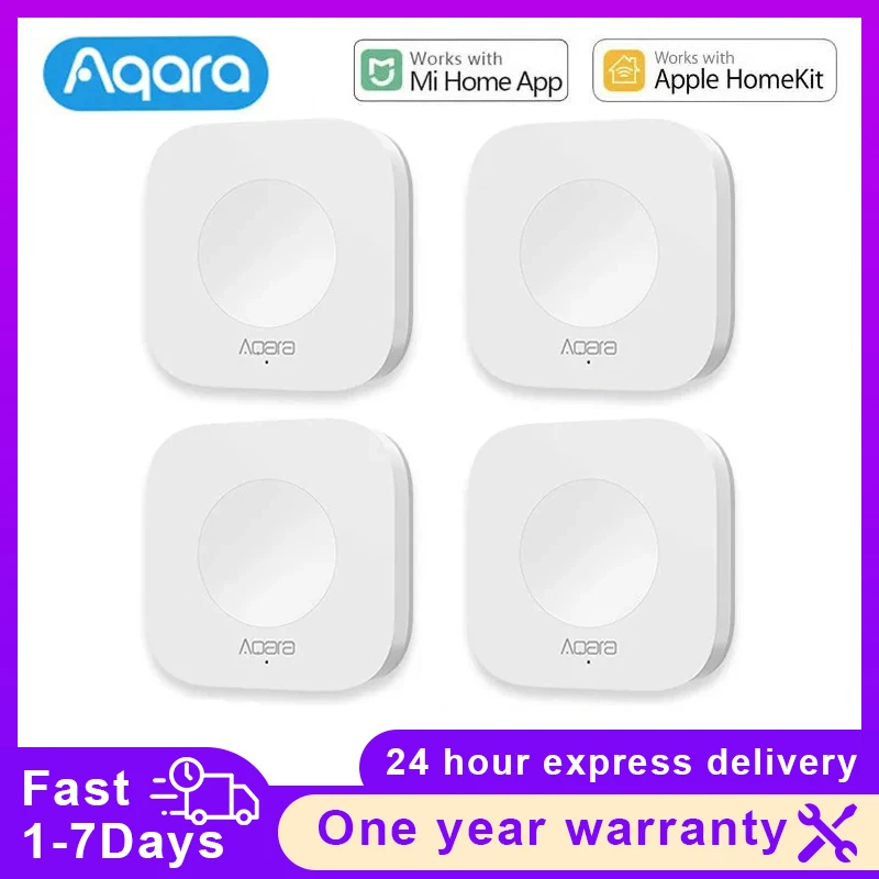 Smart Home Zestaw - Aqara-スマートホームセンサー,ワイヤレスミニスイッチ,Zigbeeボタン,ハブ接続,リモート,キーコントロール,Xiaomi, Mijia,パイナップル,Homekit