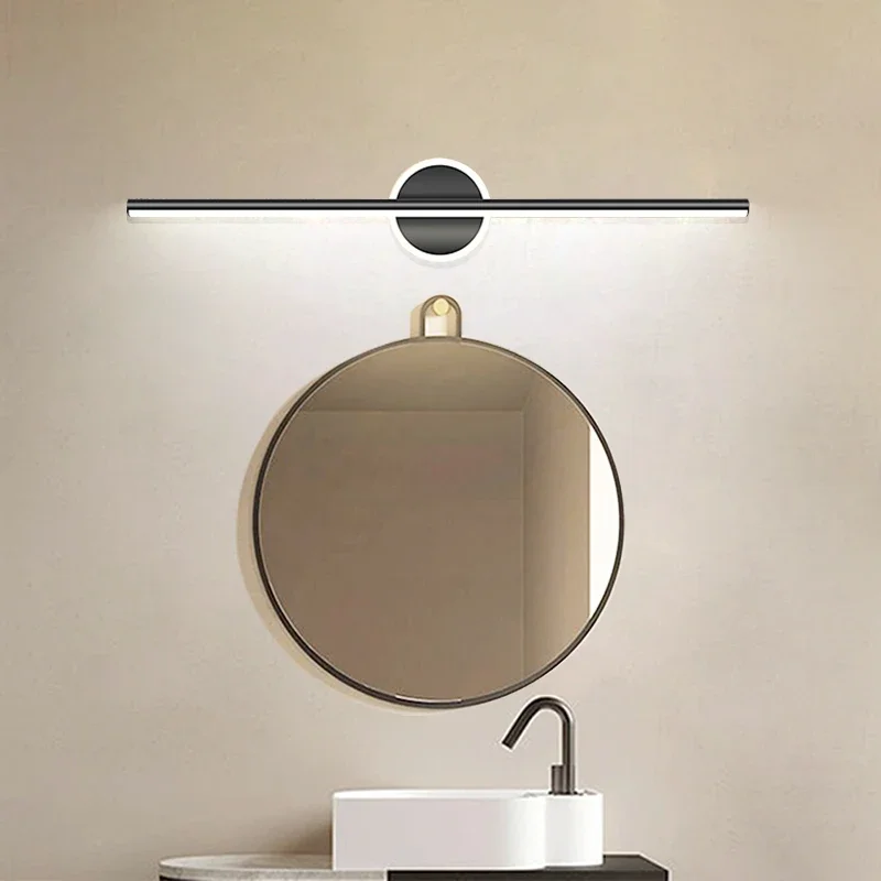 Smart Home Room - 現代の LED ミラーランプ 40/55 センチメートルウォールライト浴室トイレブラックゴールドロングストリップ器具家の装飾 Led