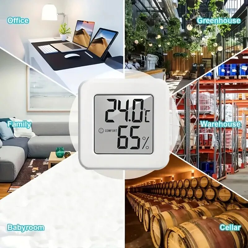 Smart Home Room - デジタル湿度計温度計室内温度計温度ゲージミニ液晶気象ステーションセンサーホームルーム用湿度計