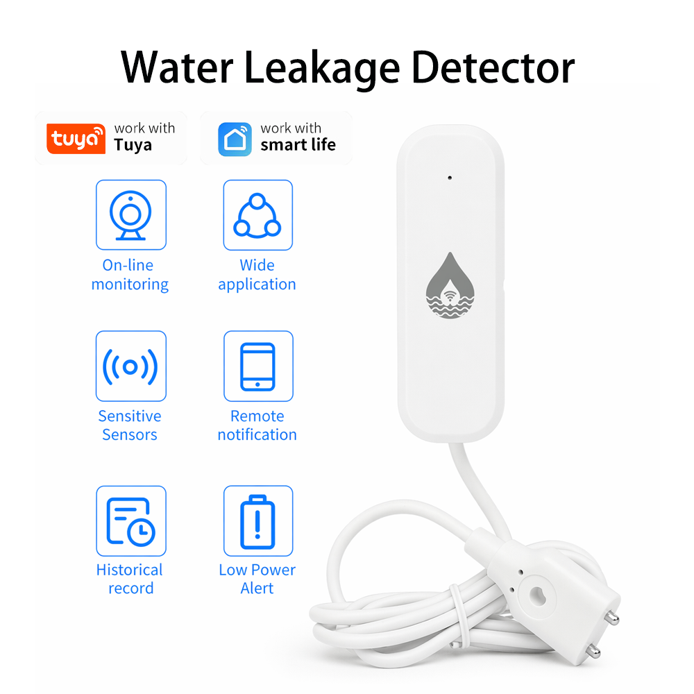 Wifi Water Leak Detector - YFK WiFi/Zigbee 水漏れ警報センサー Tuya スマートデバイス 水位監視