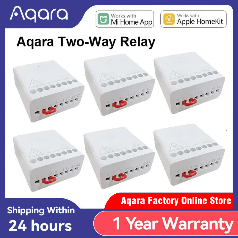 Smart Home Zestaw - オリジナル Aqara スマート双方向制御モジュールリレースイッチコントローラー Zigbee タイマーチャンネルは Xiaomi