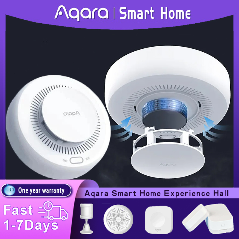 Smart Home Zestaw - Aqara-インテリジェント煙探知器Zigbee 3.0,火災警報モニター,警報器,ホームセキュリティアプリ,Xiaomi Mi HomeKitで動作