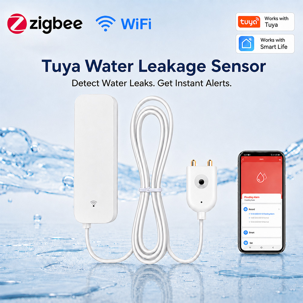 Wifi Water Leak Detector - ZigBee WiFi 水漏れセンサー 洪水漏水警報器 Tuya スマートライフ
