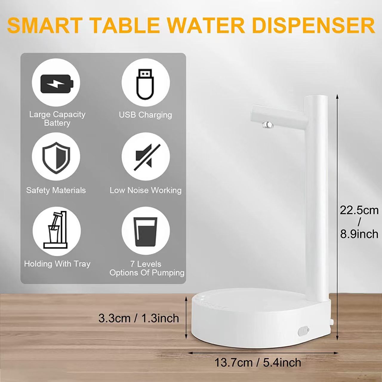 Smart Home Yam Pounder - 人気のスマートデスクトップ電動ウォーターポンプ無料給水と無料水出口定量調整屋外家庭用ポータブル
