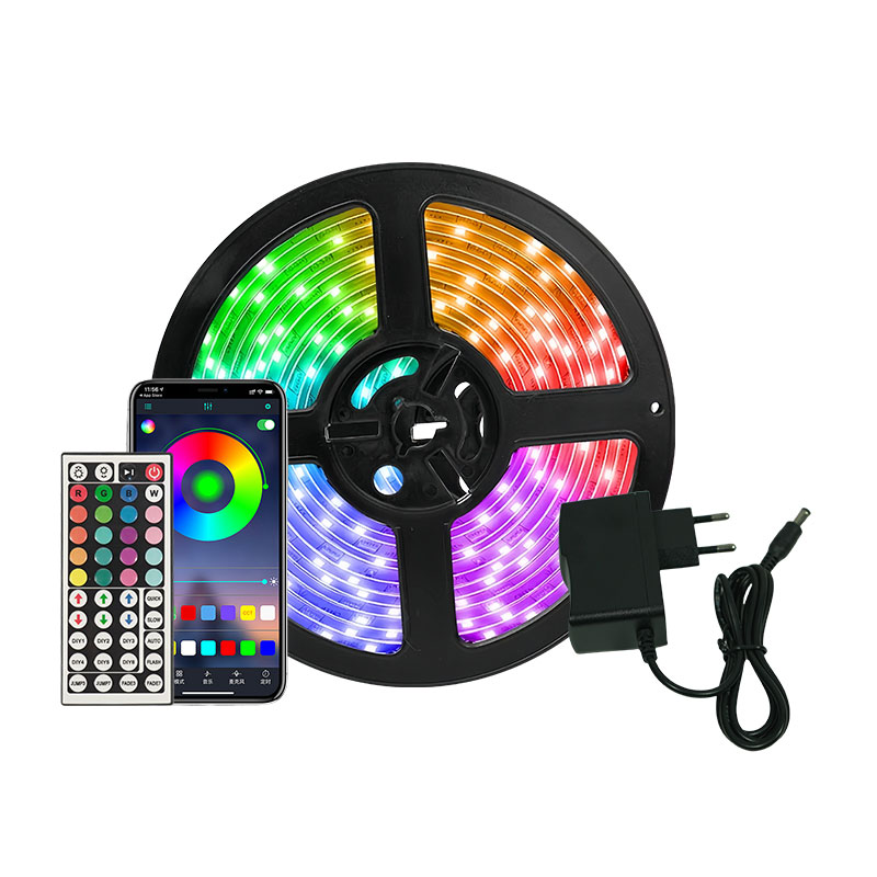 Smart Home Decor - STTLアプリ制御とリモコン付き5mスマートストリップライト30LEDs/m RGBカラーチェンジLEDストリップライト（家庭装飾用）