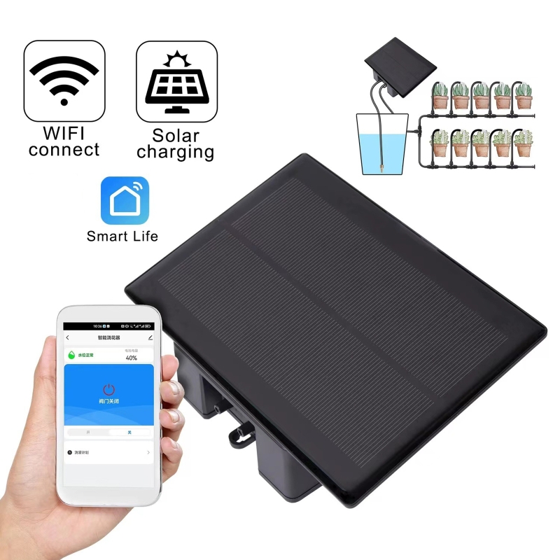 Smart Home Kits - WIFI ソーラー自動散水機キットモバイルアプリリモコンホームスマート散水装置灌漑点滴灌漑キット