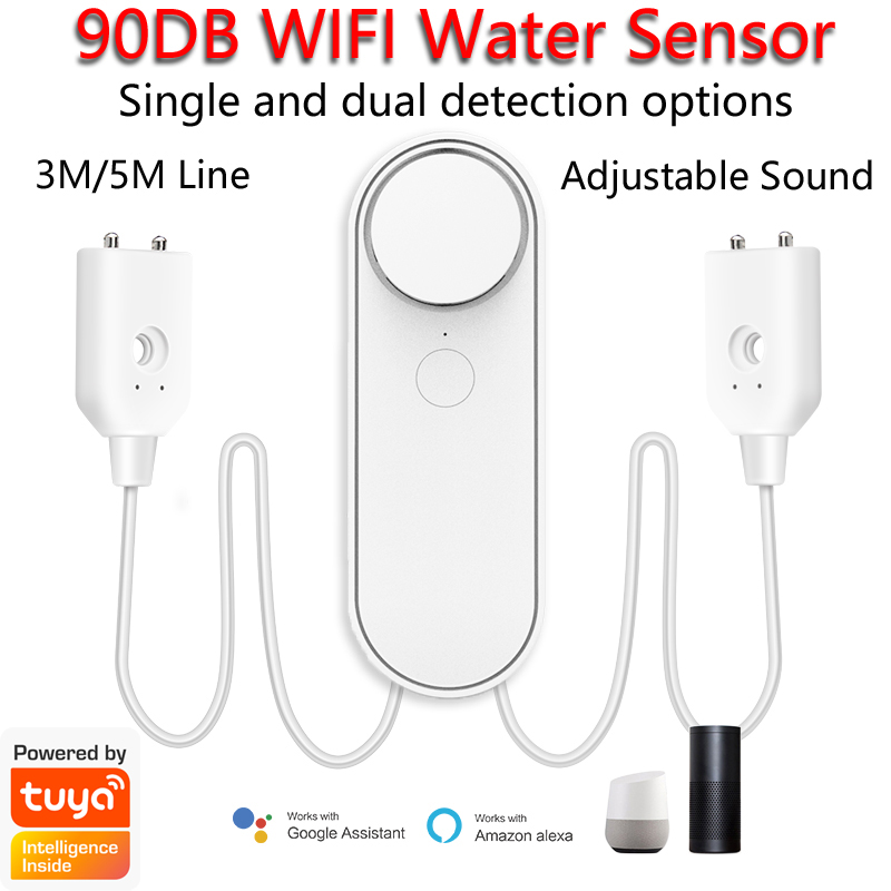 Wifi Water Leak Detector - 3 メートル/5 メートル WiFi 漏水検知器 90DB