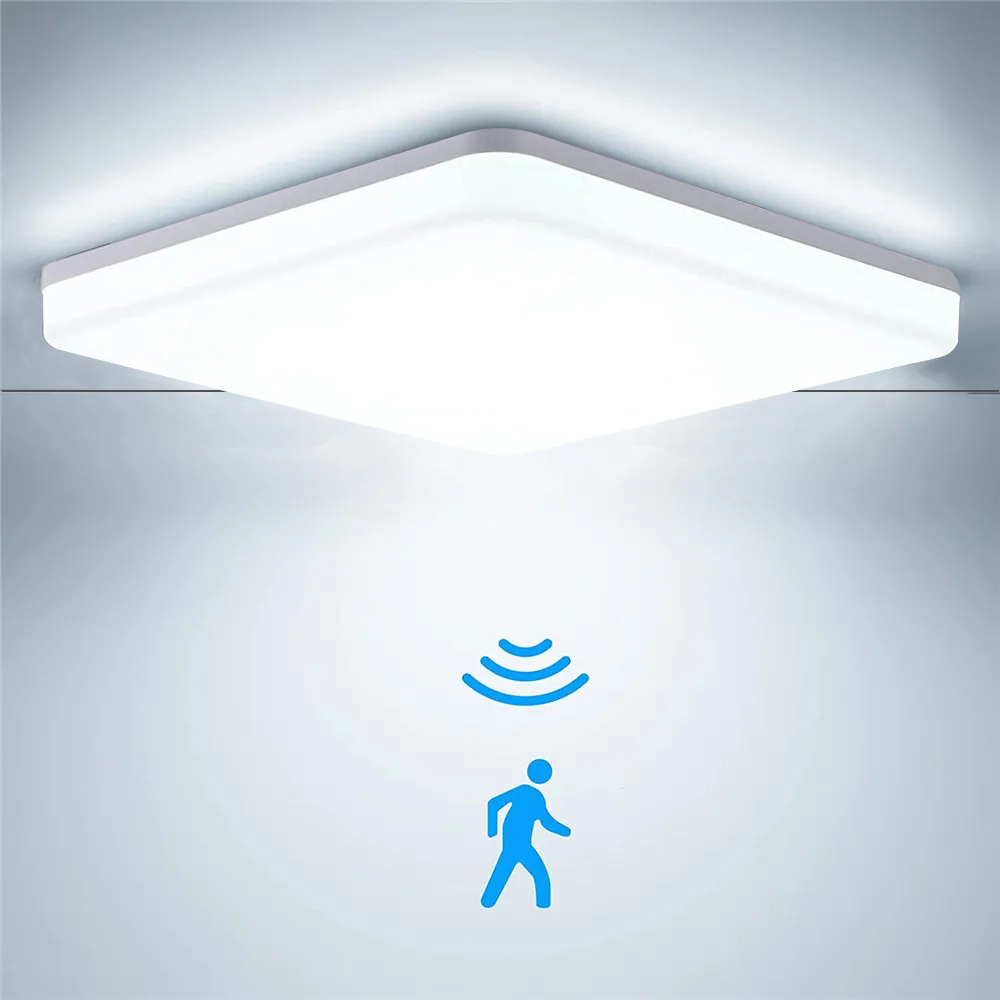 Smart Light Switch - 超薄型防水led天井30ワット20ワット15ワットpirモーションセンサー、スマートキッチンライトAC85-265V廊下廊下