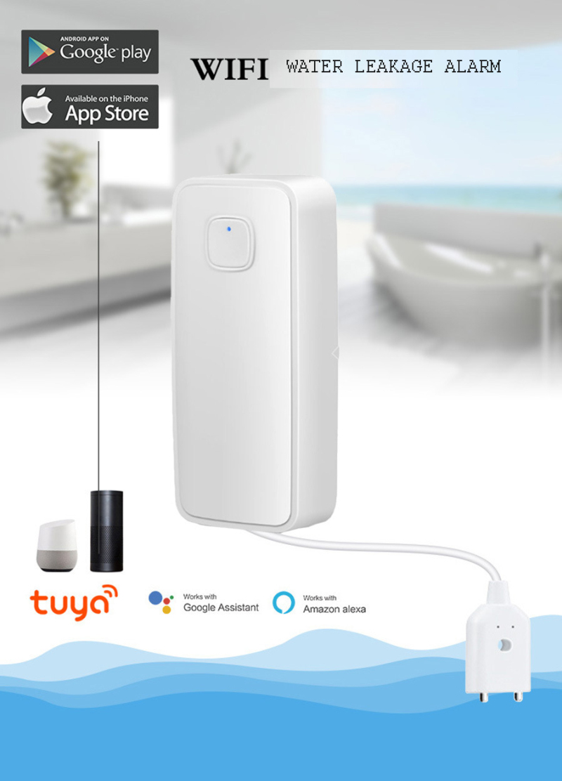 漏水警報器センサー,水漏れ検知器,オーバーフロー,洪水漏れア - Wifi Water Leak Detector のレビューと価格