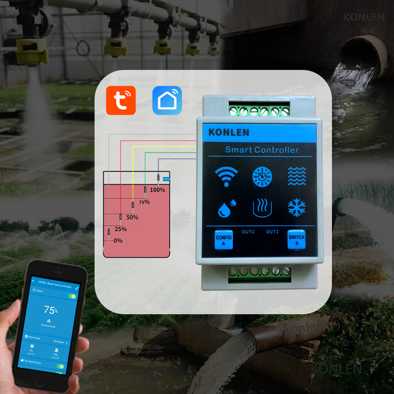 KONLEN Tuya 水位センサー WIFI スマートホー - Wifi Water Leak Detector のレビューと価格