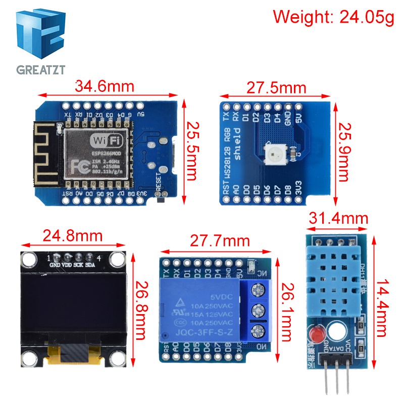 WeMos D1 Mini ESP8266 ESP-12F  - Smart Home Esp8266 のレビューと価格