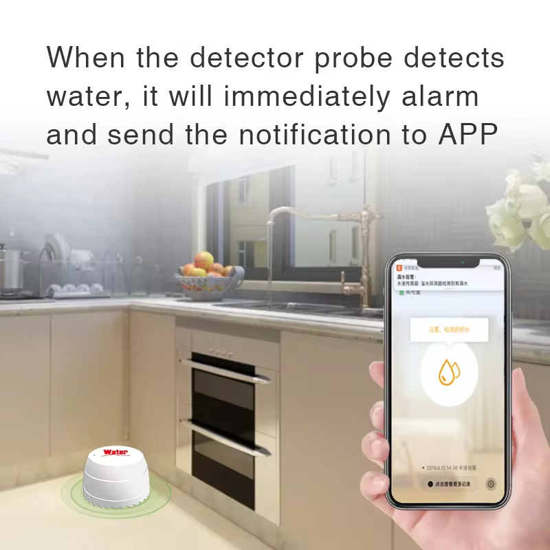 Tuya WiFi 漏水検知器 洪水センサー スマートライフ - Wifi Water Leak Detector のレビューと価格