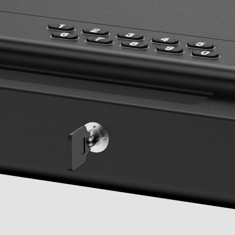 スマート指紋ハンドガンセーフバイオメトリックロック合金鋼セキ - Smart Home Box のレビューと価格