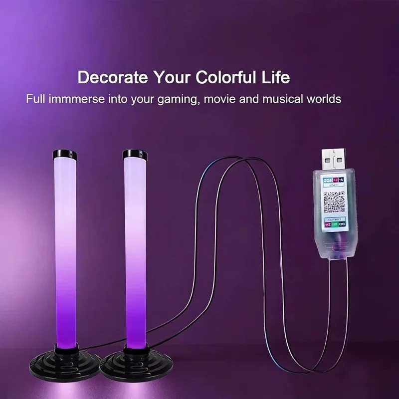 RGB LEDライトバー USB給電式、スマートTVアンビエ - Smart Home Decor のレビューと価格