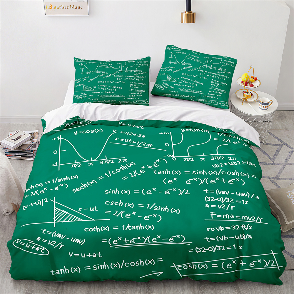 現代布団カバーセット学校天才スマート学生数学幾何学科学数式画 - Smart Home Decor のレビューと価格