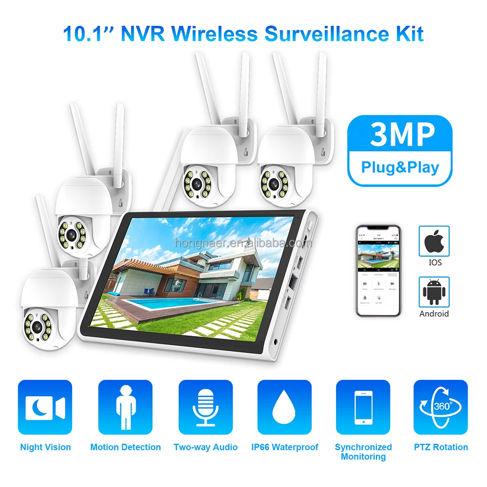 2026年 ホンナール 3MP 4チャンネル WiFi ホー - Security Ip Camera のレビューと価格