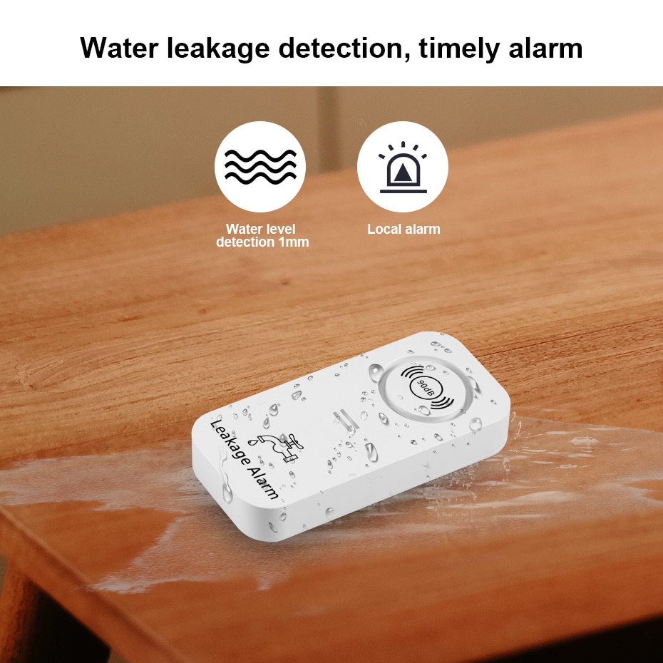 Kerui-ワイヤレス水センサー,漏れ検知器,キッチン,バス - Wifi Water Leak Detector のレビューと価格