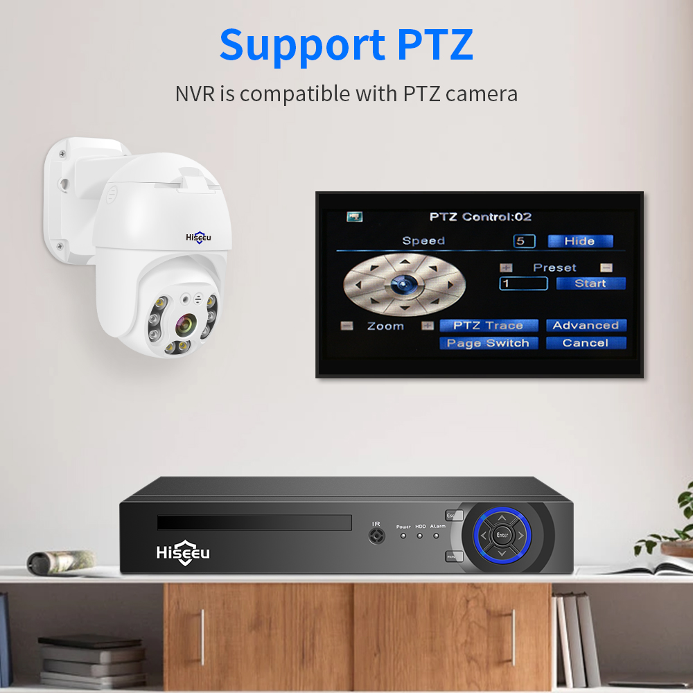 Hiseeu-監視カメラシステムキット,4ch,10ch,1 - Security Ip Camera のレビューと価格