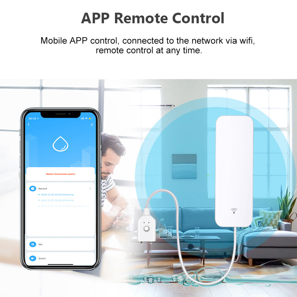 Tuya WiFi 漏水センサー、漏水検知器、Smartli - Wifi Water Leak Detector のレビューと価格