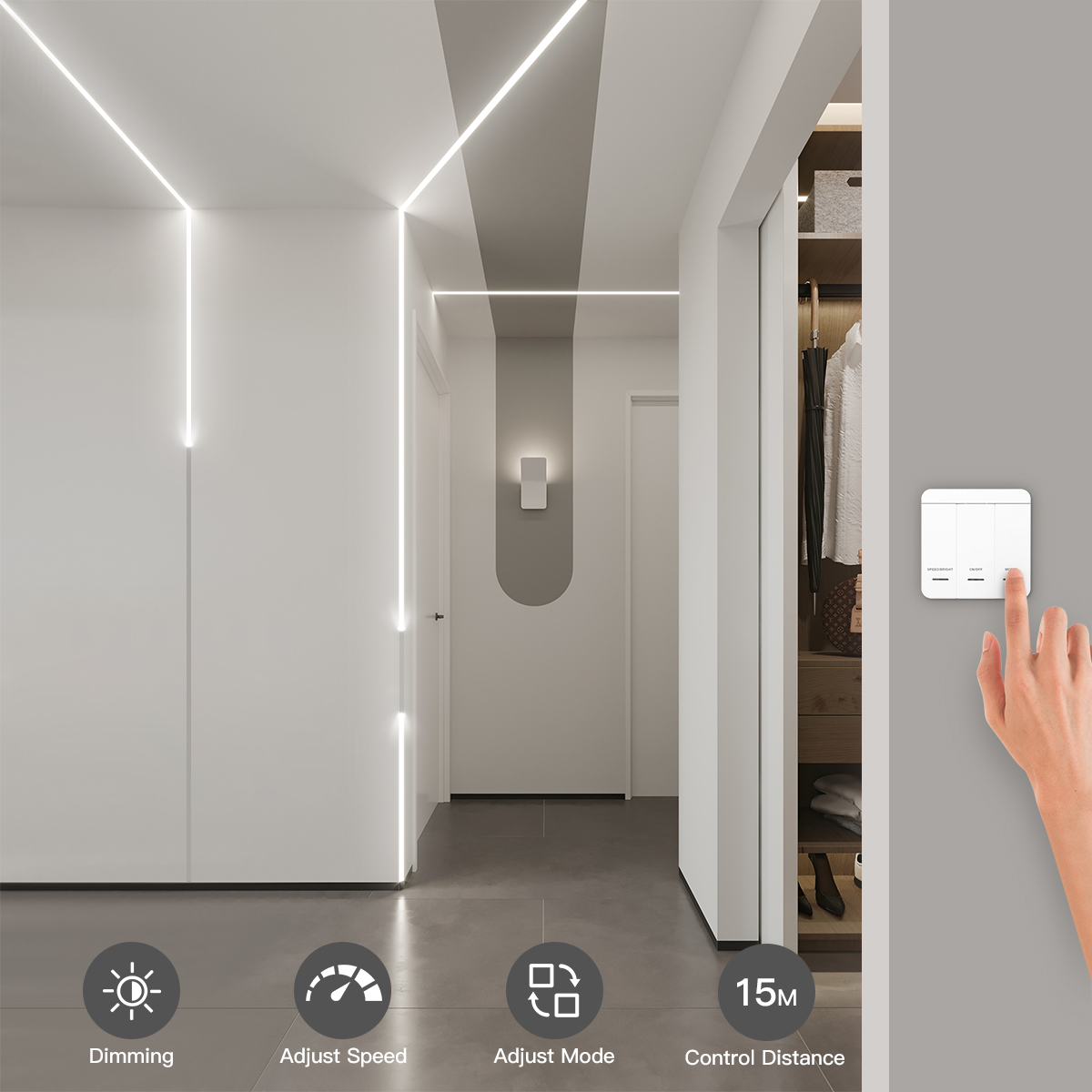スマート Addressable1-4 個 LED ストリッ - Smart Home Decor のレビューと価格