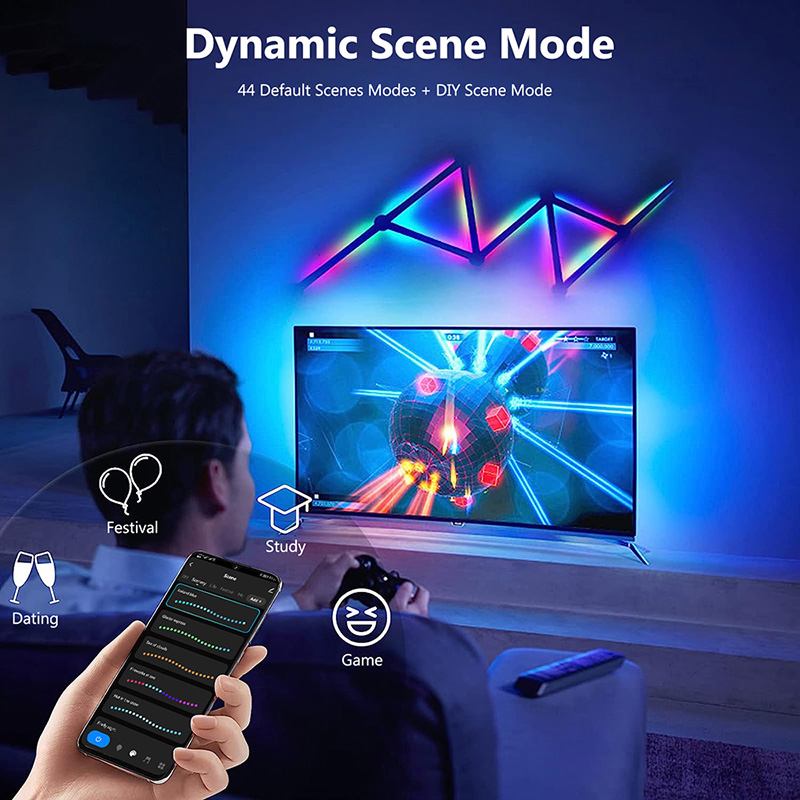 スマートRGBウォールランプ、Bluetoothアプリ接続L - Smart Home Decor のレビューと価格