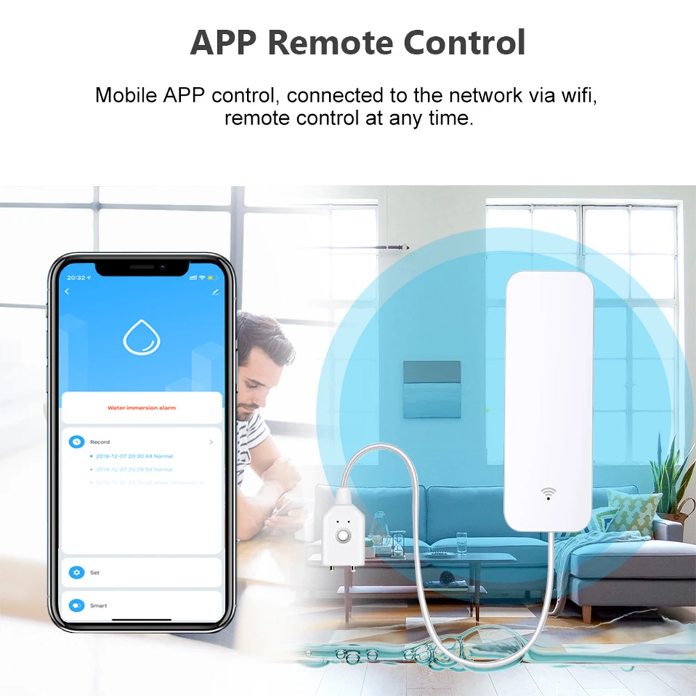 Tuya WiFi Zigbee 水センサー スマート漏水検 - Wifi Water Leak Detector のレビューと価格