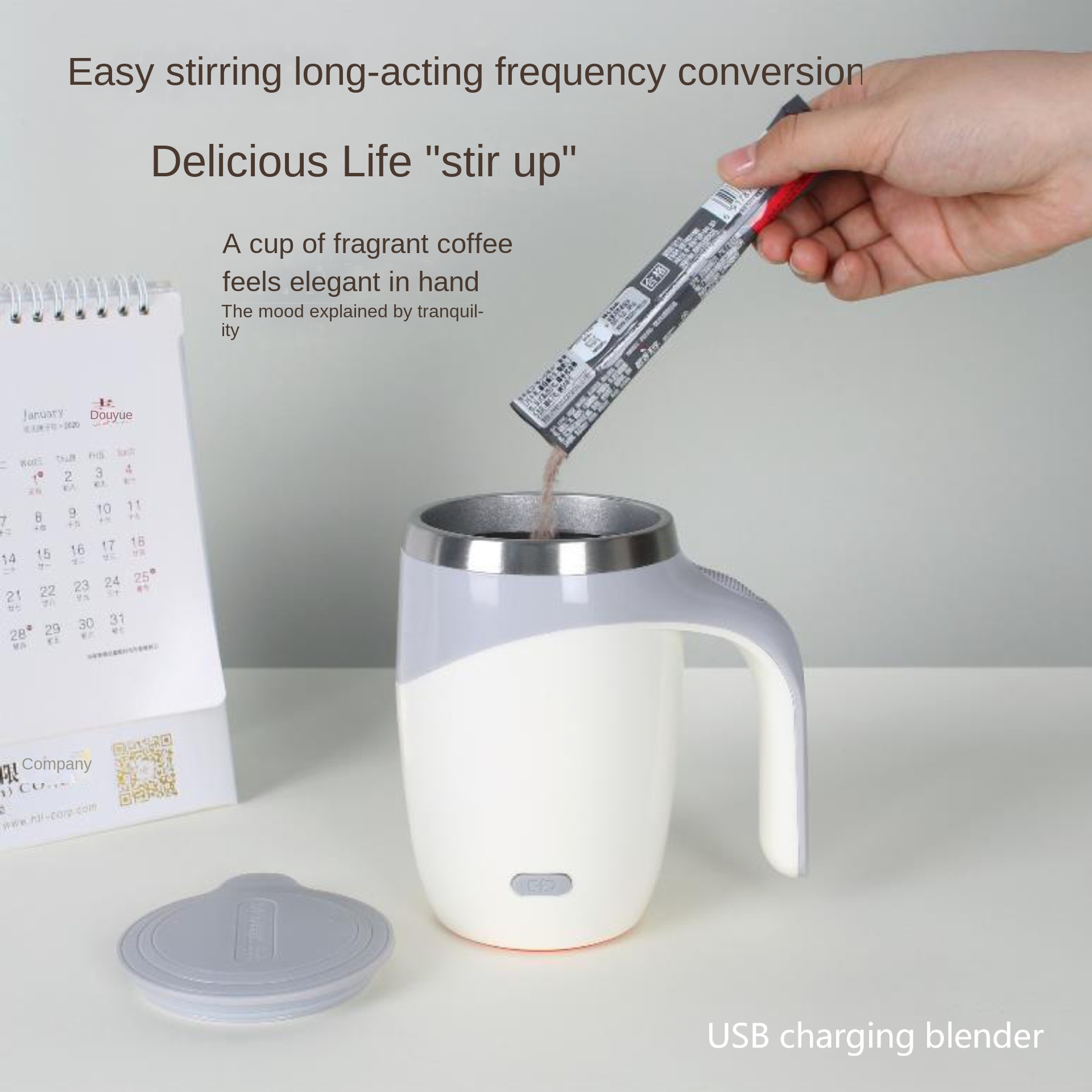 自動攪拌ステンレス鋼電気ミキシングカップ,ポータブル,USB - Smart Home Yam Pounder のレビューと価格