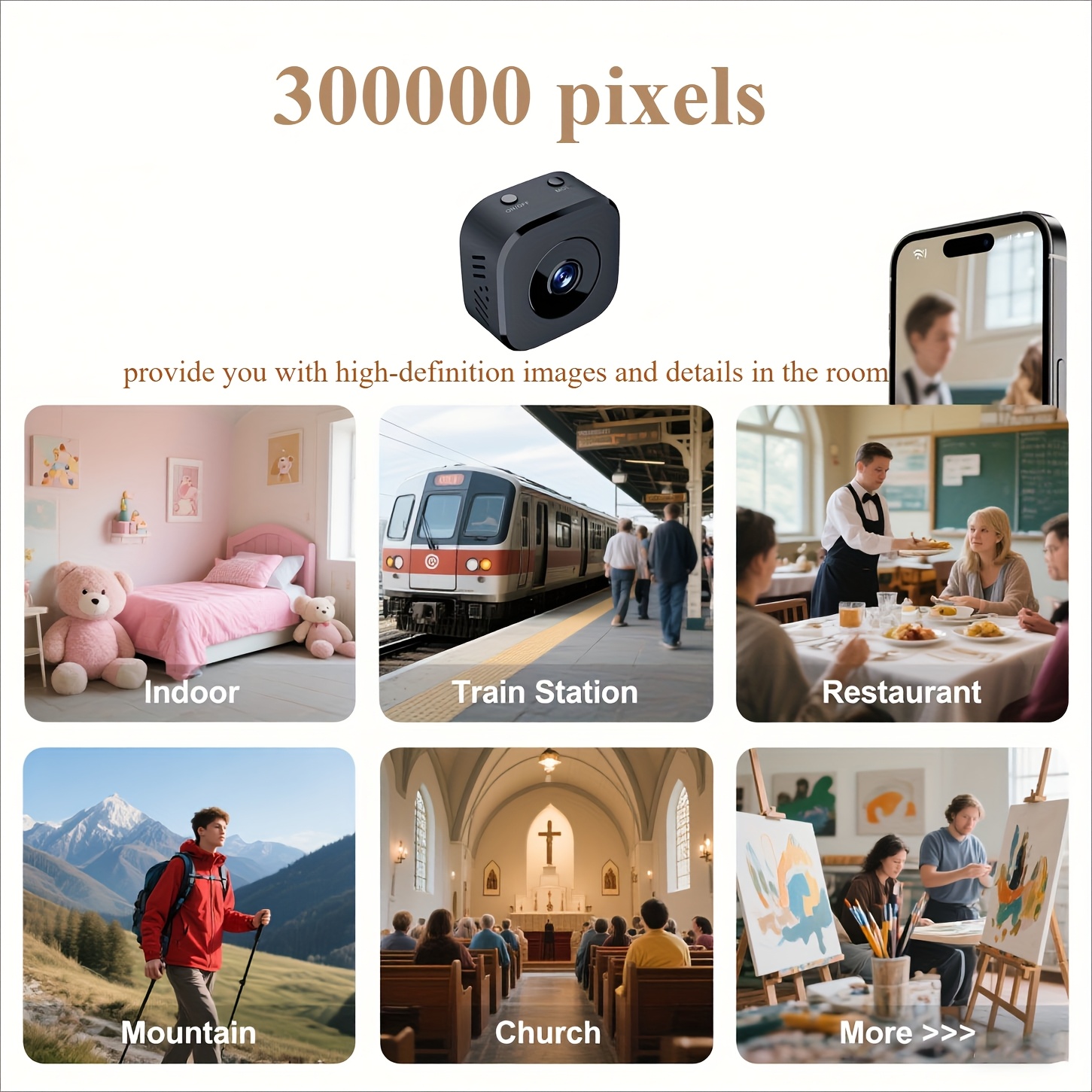 1080P HD ミニ WiFi カメラ屋内安全セキュリティ - Security Ip Camera のレビューと価格