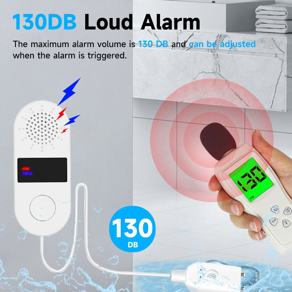 水漏れ検知器,Wi-Fi,Tuya,音声および光アラーム付き - Wifi Water Leak Detector のレビューと価格