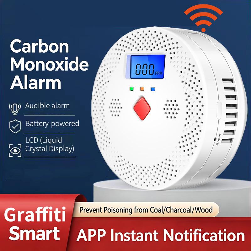 WiFiスマート一酸化炭素検知器アラーム 85dB音声警告  - Smart Home Monitoring のレビューと価格