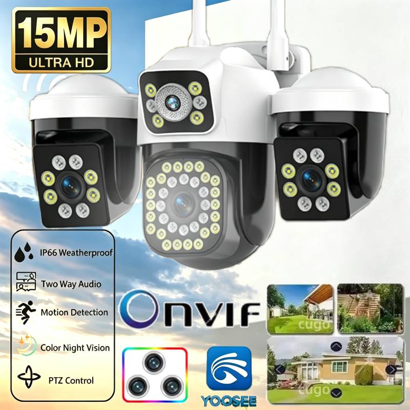 15MP トリプルレンズ トリプルスクリーン PTZ 屋外セ - Smart Home Windows App のレビューと価格