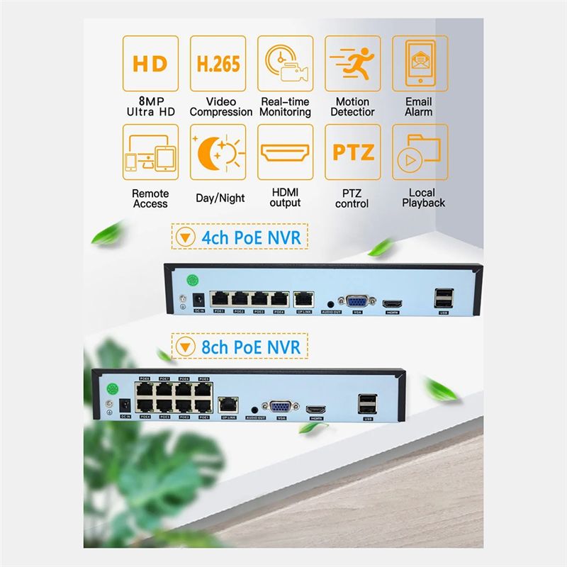 B68C Xmeye 4K 8CH POE NVR 8チャン - Security Ip Camera のレビューと価格