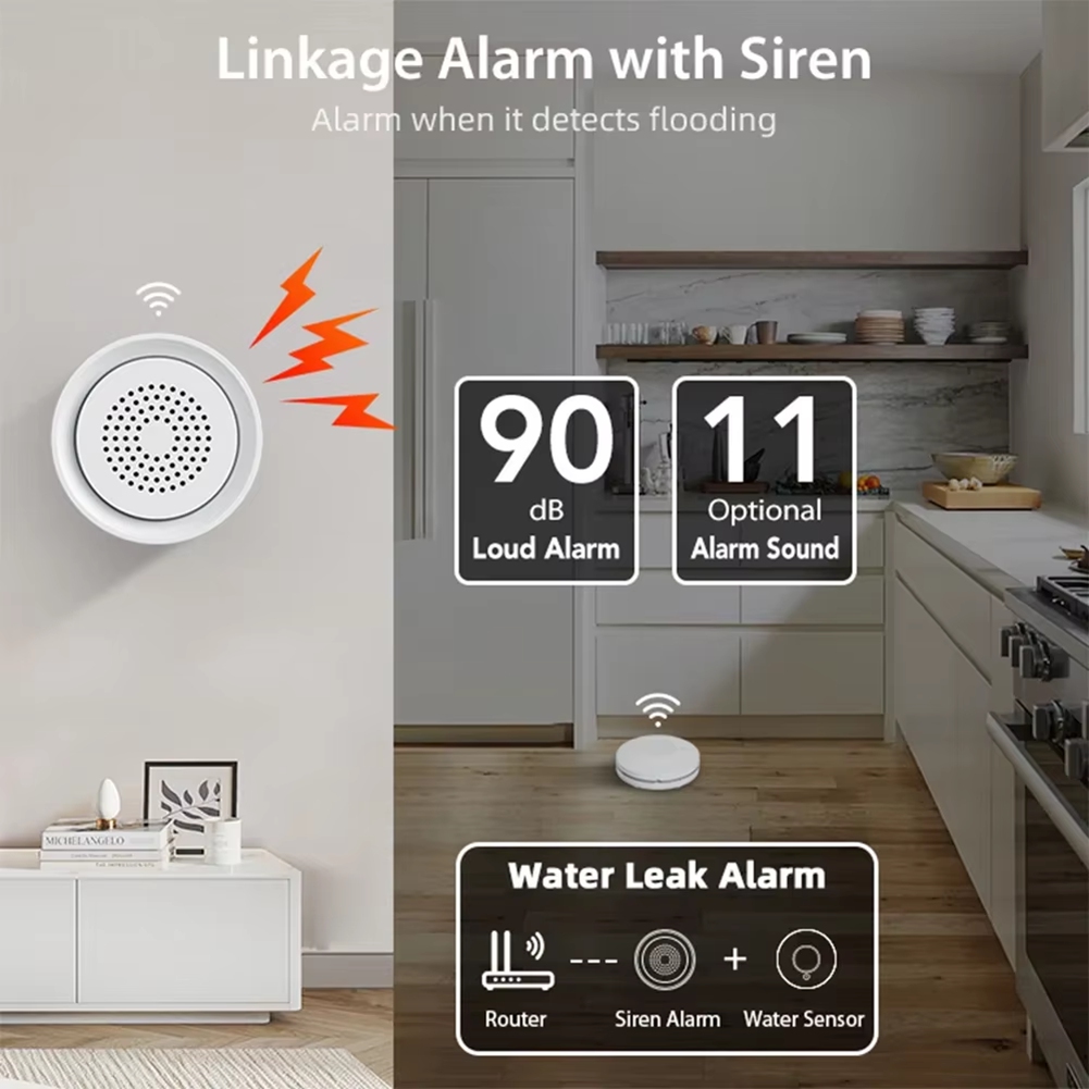 BTLIFE-サイレンアラーム付き洪水検知器 Wifi 水漏 - Wifi Water Leak Detector のレビューと価格