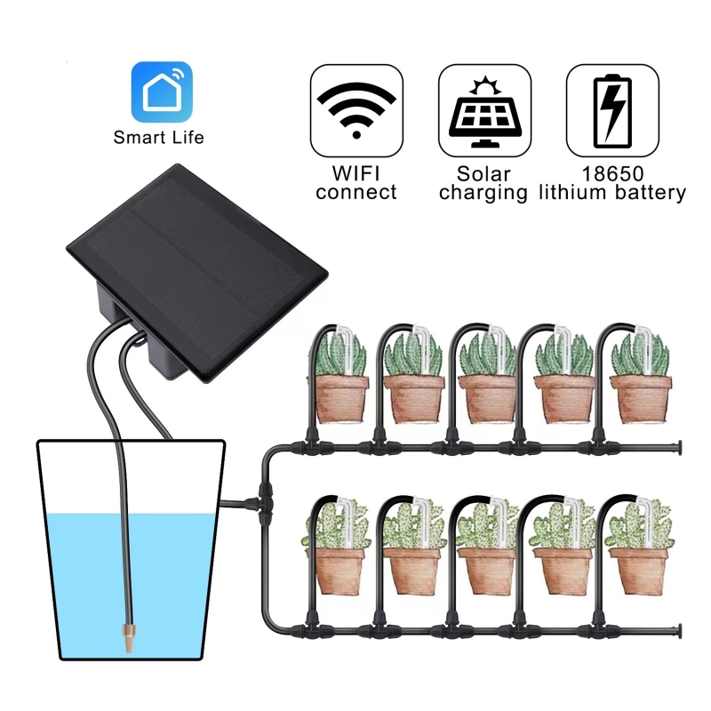 WIFI ソーラー自動散水機キットモバイルアプリリモコンホー - Smart Home Kits のレビューと価格