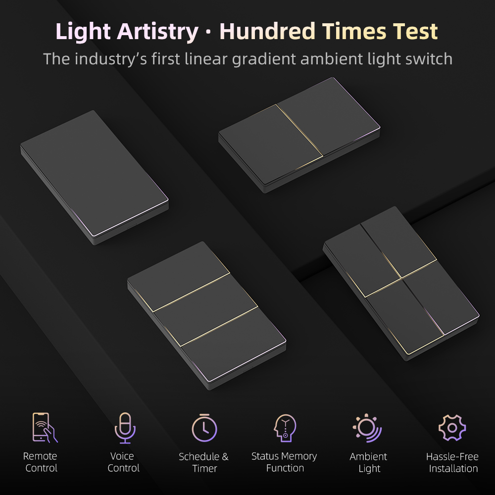 AVATTO 1/2/3/4連 WiFi スマートライトスイ - Smart Light Switch のレビューと価格