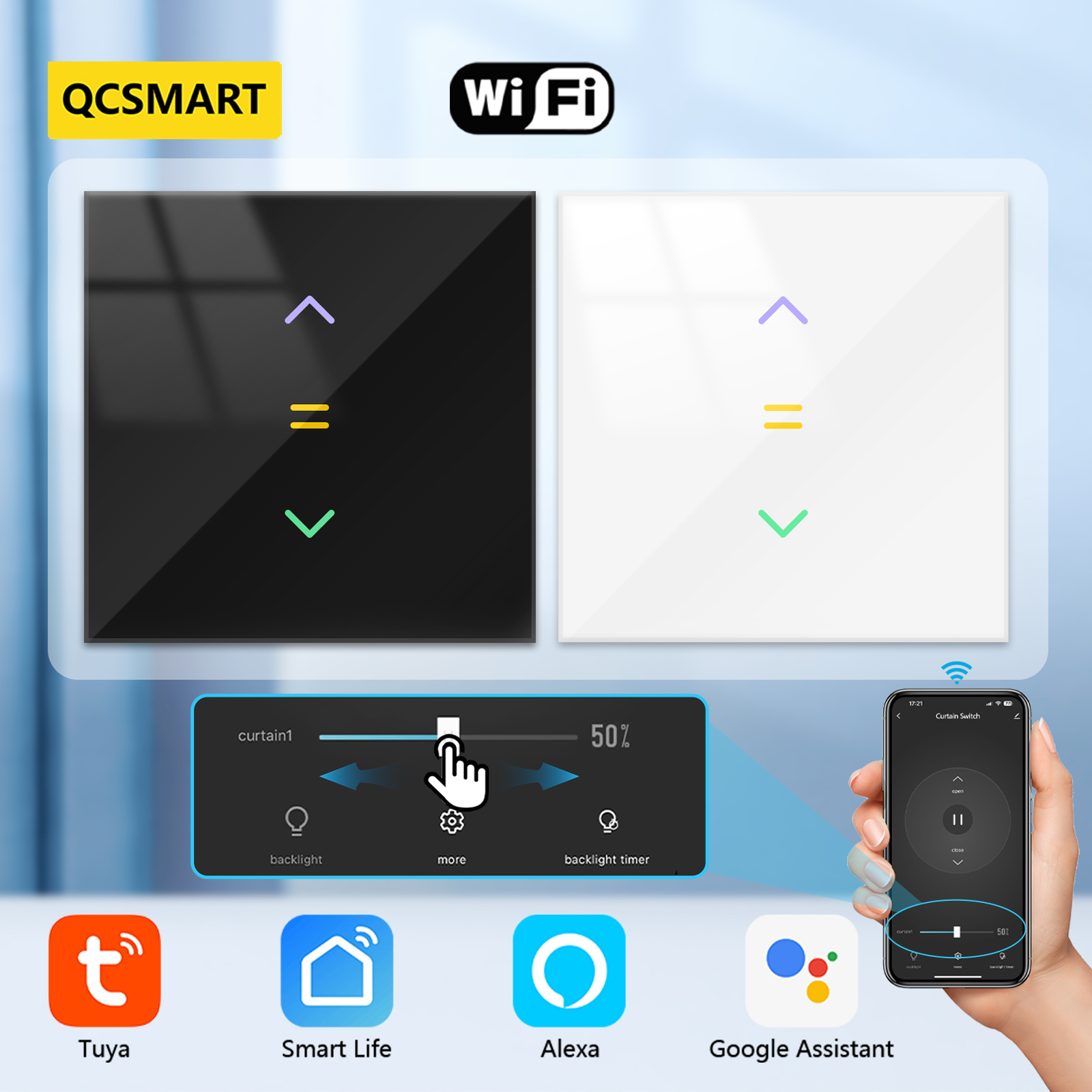 Qcsmart-Tuyaカーテン,ライフアプリ,カーテン,ブ - Smart Home Windows App のレビューと価格