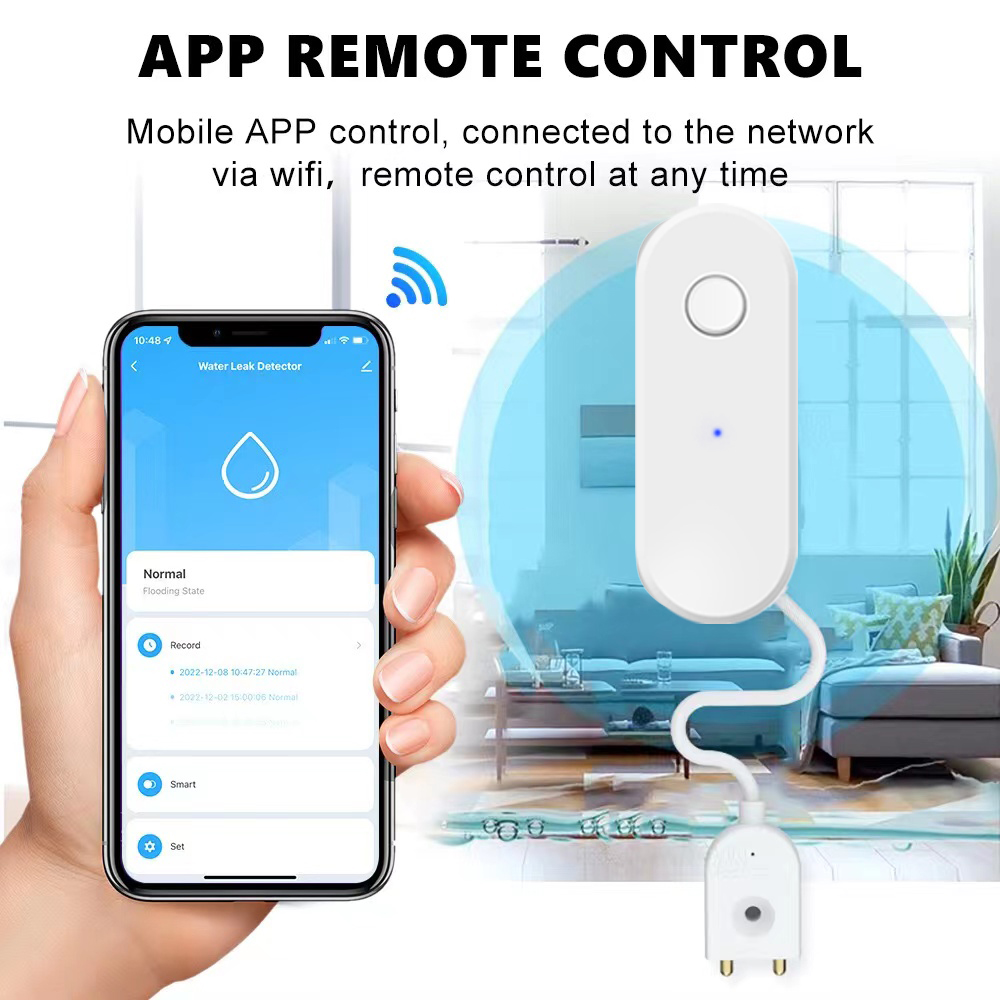 Tuya WiFi スマート水漏れセンサー液体漏れ警報オーバ - Wifi Water Leak Detector のレビューと価格