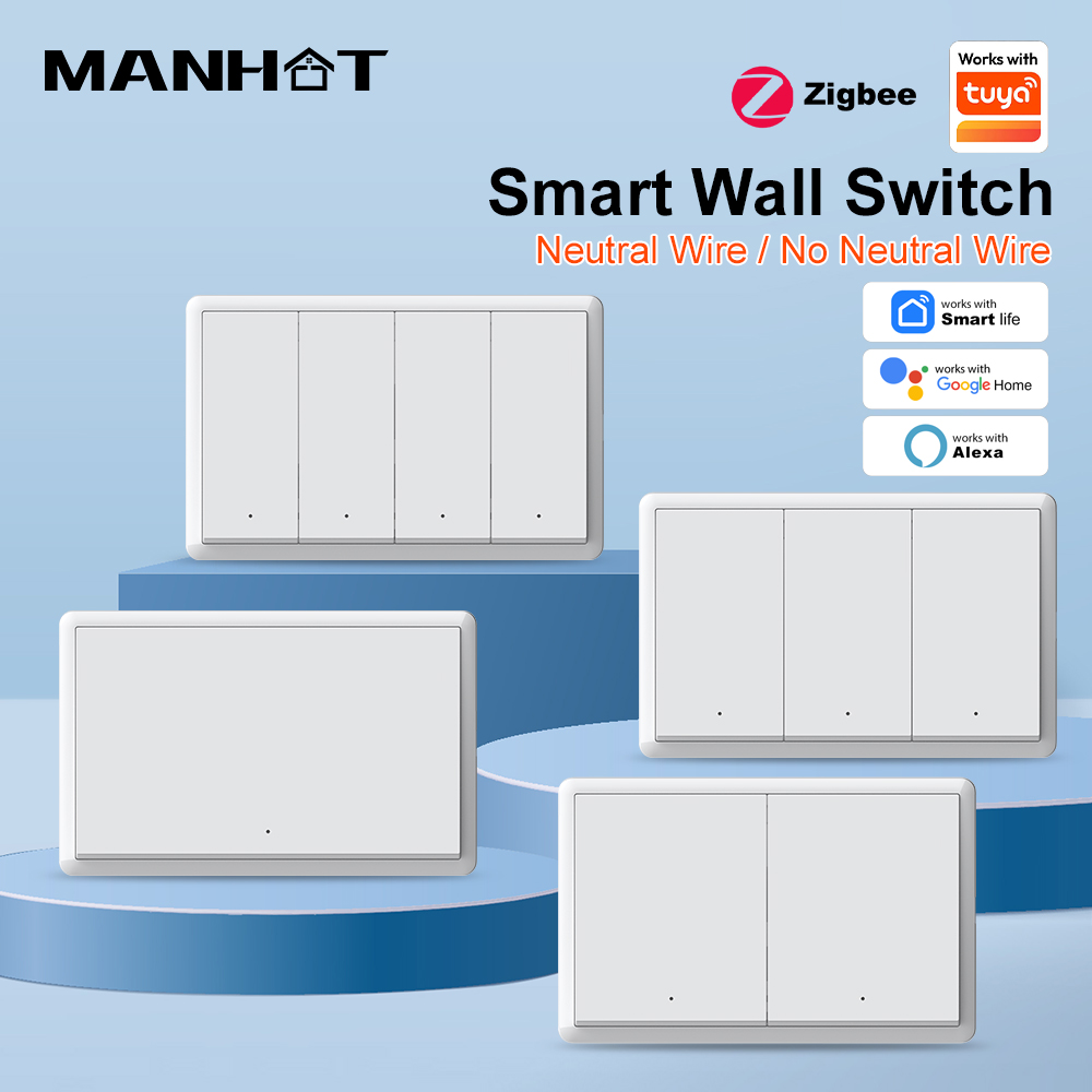MANHOT ZigBee3.0 スマートスイッチ 中性線不 - Smart Light Switch のレビューと価格