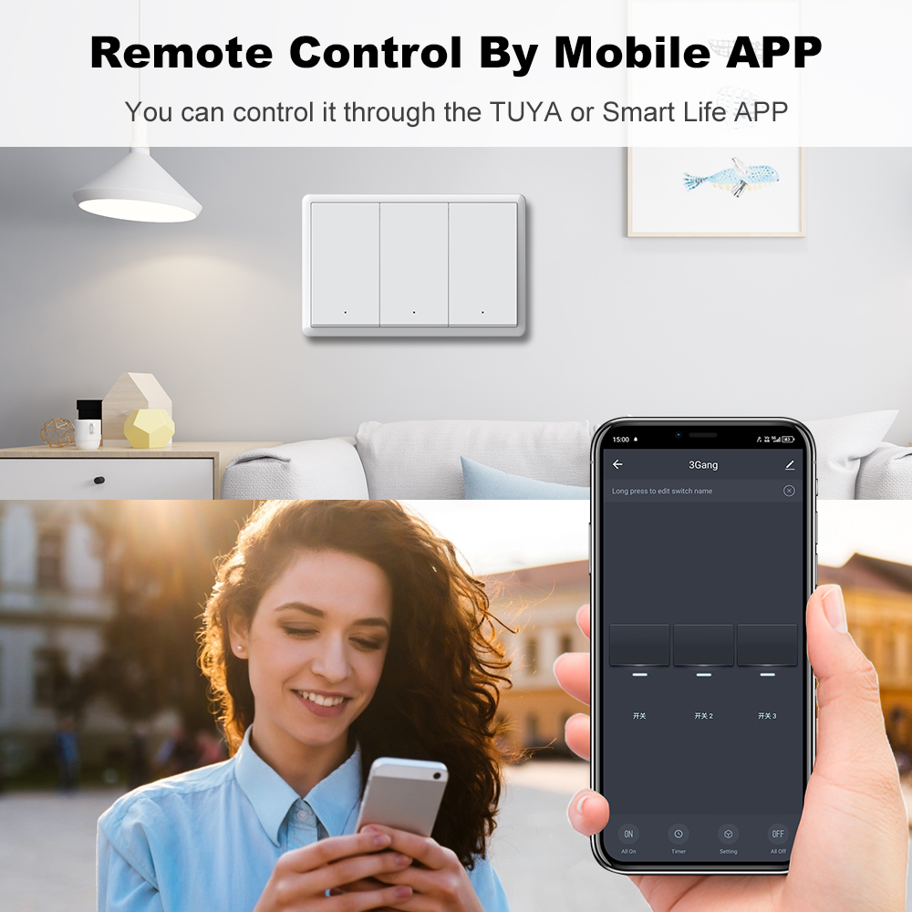 MANHOT ZigBee3.0 スマートスイッチ 中性線不 - Smart Light Switch のレビューと価格