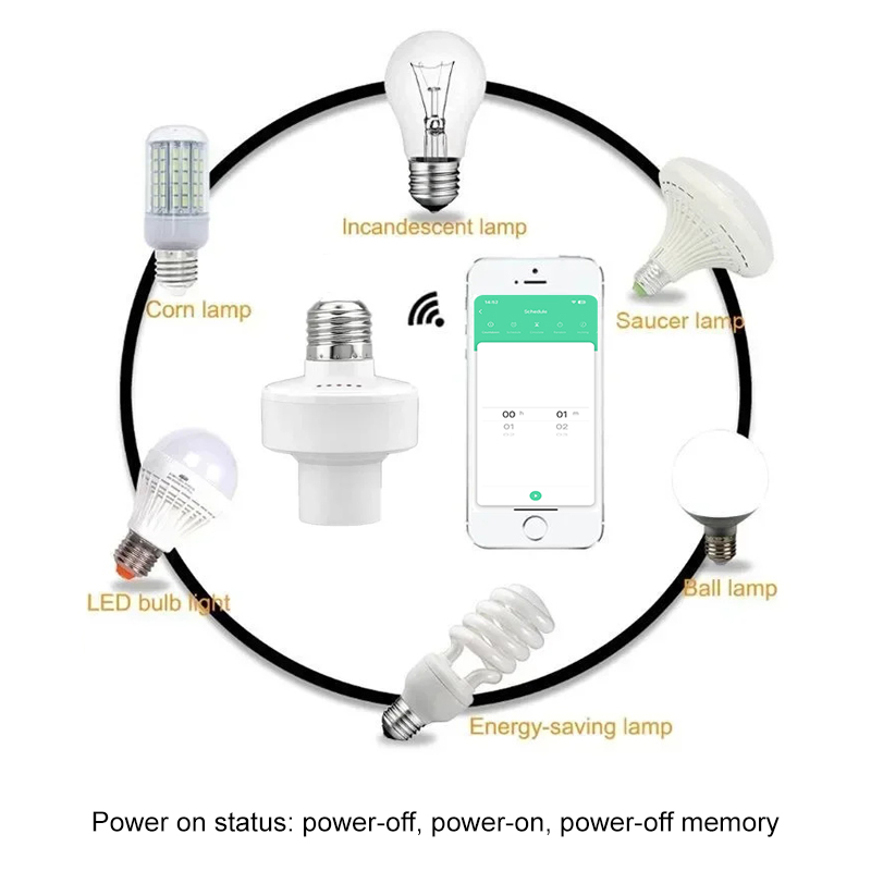 Tuya スマート E27 ソケットスイッチ APP コント - Smart Light Switch のレビューと価格