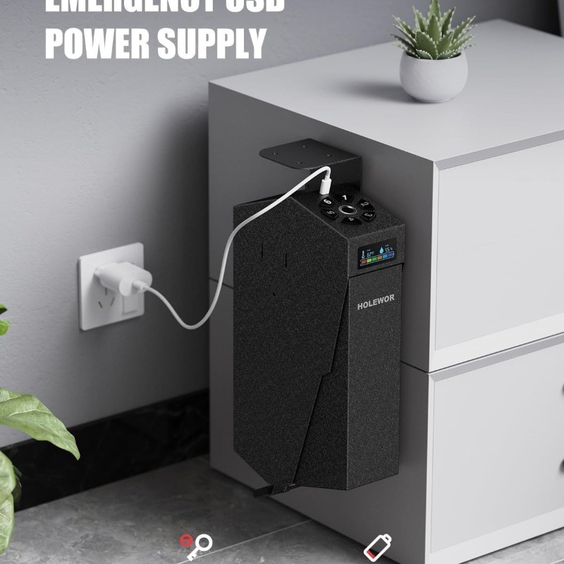 スマート指紋ハンドガンセーフバイオメトリックロック合金鋼セキ - Smart Home Box のレビューと価格