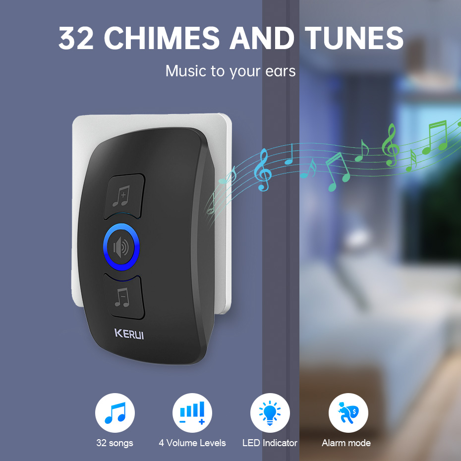 KERUI M525 ドアベルチャイムキット メロディー付き - Smart Home Kits のレビューと価格