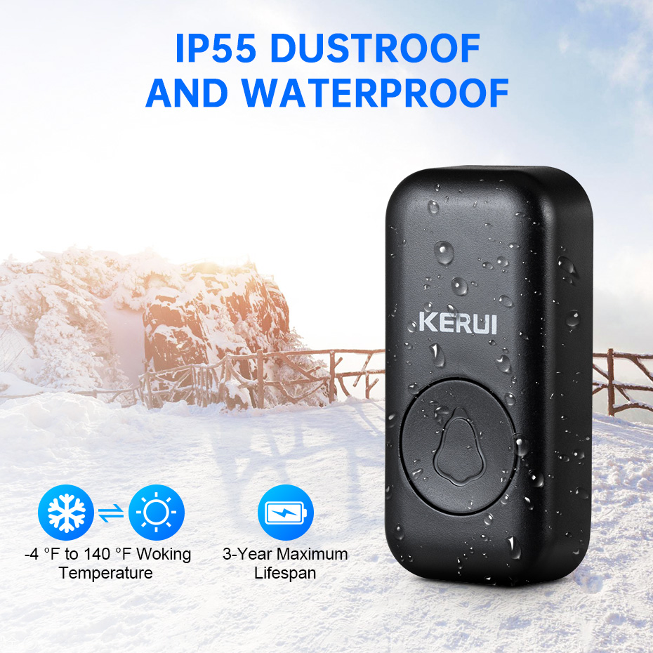 KERUI M525 ドアベルチャイムキット メロディー付き - Smart Home Kits のレビューと価格